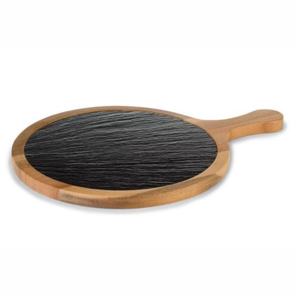 P28.621 DASKA ZA POSLUŽIVANJE SA KAMENOM OKRUGLA 26cm